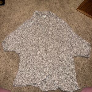 Grey short sleeve cardigan